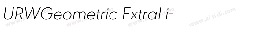 URWGeometric ExtraLi字体转换